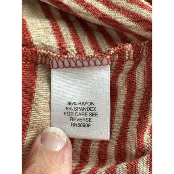 Nurture Ladies Top Size XL Long Sleeve Scoop Neck Rust Tan Soft Lagenlook Fall - Picture 9 of 13